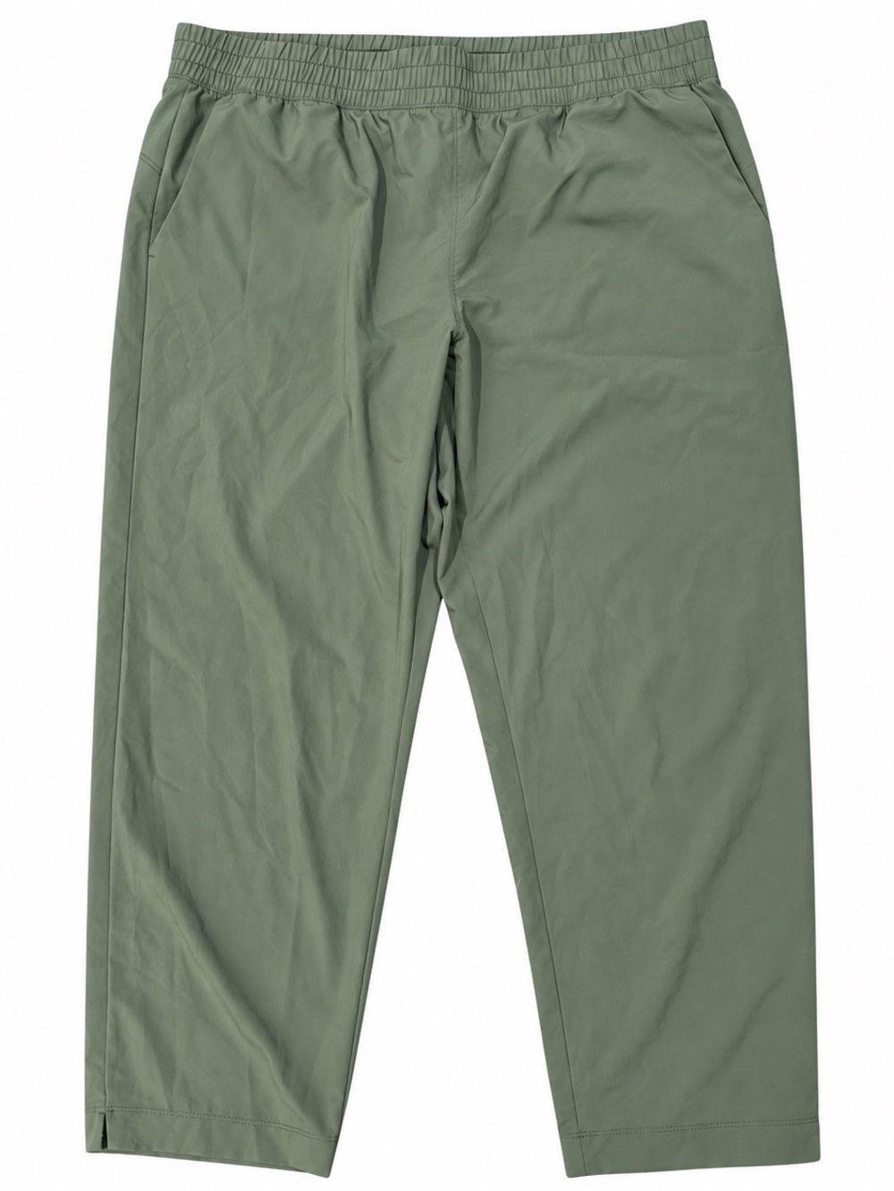 GapFit Women's XL Green Pull-On Ankle Pants Solid Elastic Waist Activewear NWOT